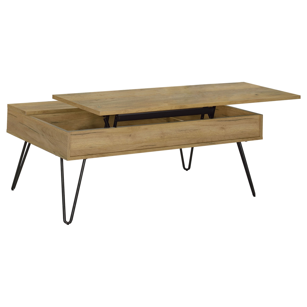 Furniture City Houma - Coaster - Fanning Engineered Wood Lift Top Coffee Table Golden Oak - 723368