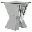 Furniture City Houma - Coaster - Taffeta Glass Top Mirrored Acrylic End Table Silver - 723447