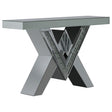Furniture City Houma - Coaster - Taffeta V-shaped Mirrored Entryway Console Table Silver - 723449