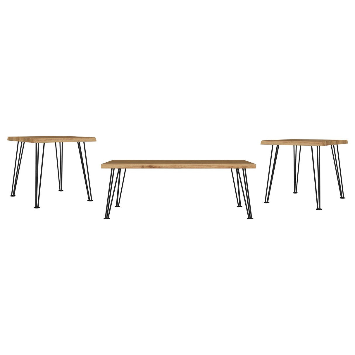 Zander 3-piece Rectangular Coffee and End Table Set Natural