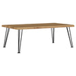 Furniture City Houma - Coaster - Zander Rectangular Wood Top Coffee Table Natural Brown - 723498