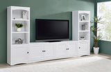 Furniture City Houma - Coaster - Laughlin 3-piece Entertainment Center TV Stand White - 724113-SET