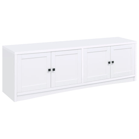 Furniture City Houma - Coaster - Laughlin 4-door Engineered Wood 78-inch TV Stand White - 724113