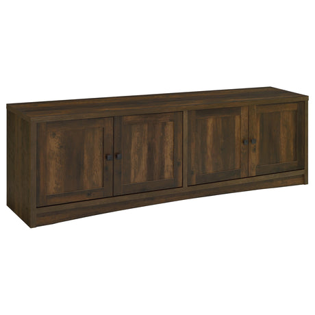Furniture City Houma - Coaster - Laughlin 4-door Engineered Wood 78-inch TV Stand Dark Pine - 724123