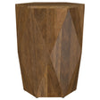 Furniture City Houma - Coaster - Zalika Hexagonal Solid Mango Wood End Table Natural - 724187