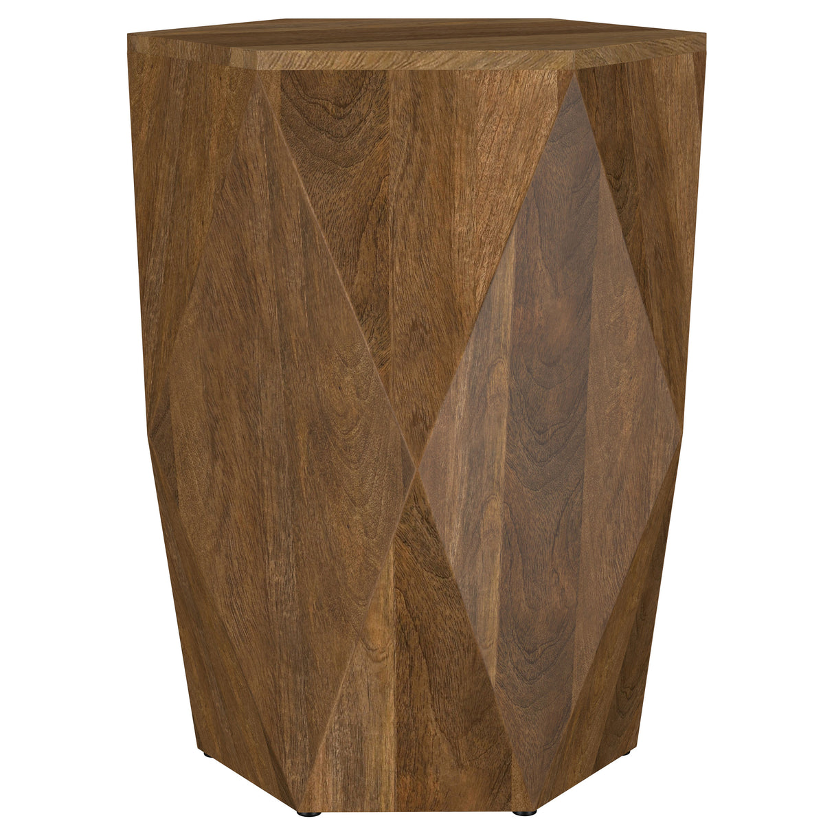 Furniture City Houma - Coaster - Zalika Hexagonal Solid Mango Wood End Table Natural - 724187
