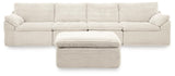 Fannin - 4-Piece Sectional With Ottoman - Ivory