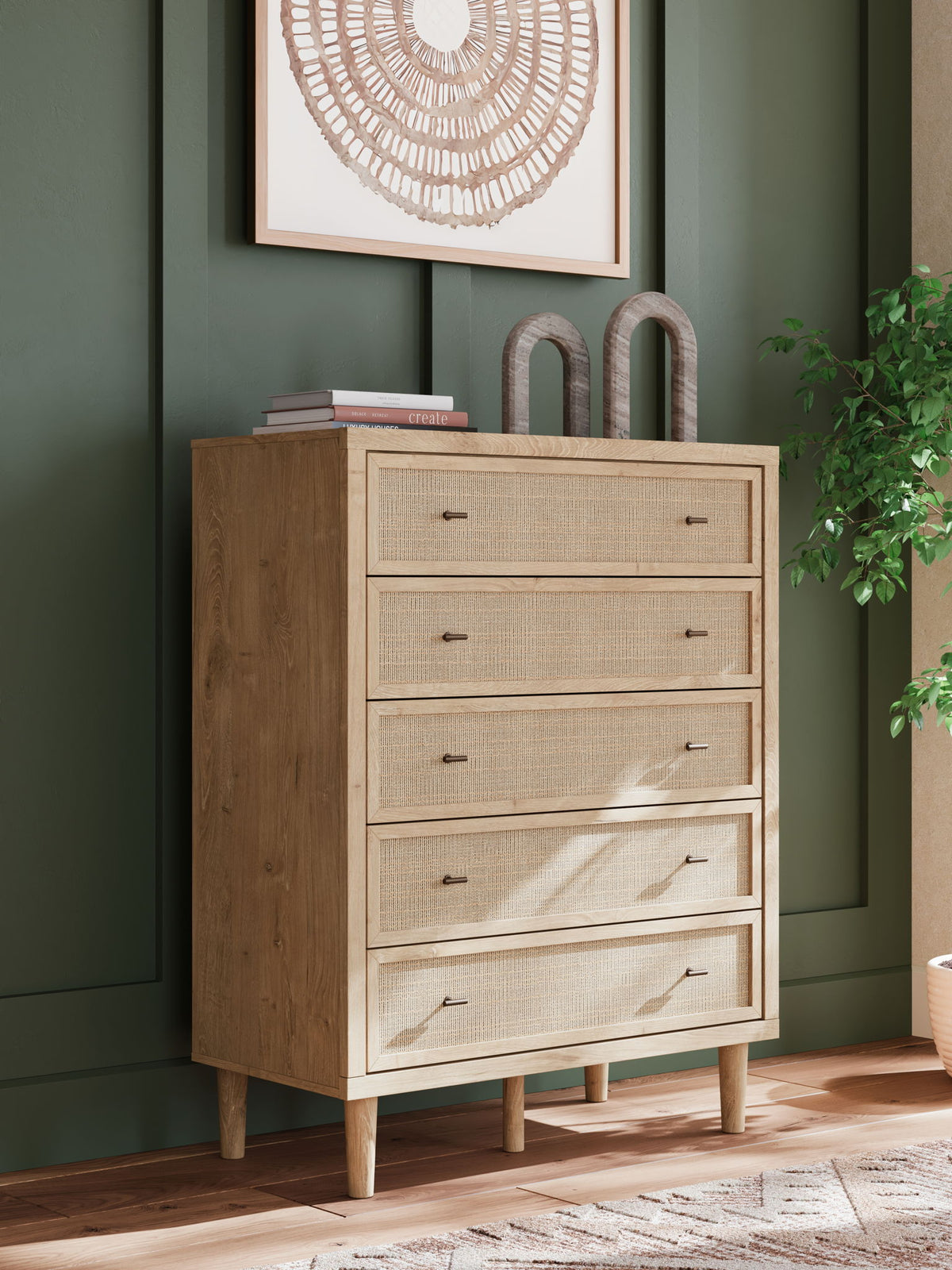 Cielden - Five Drawer Wide Chest - Two-Tone
