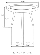 Zoe Round Mango Wood Side End Table Natural and Black