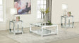Furniture City Houma - Coaster - Valentina 3-piece Mirrored Coffee and End Table Set Silver - 736218-S3