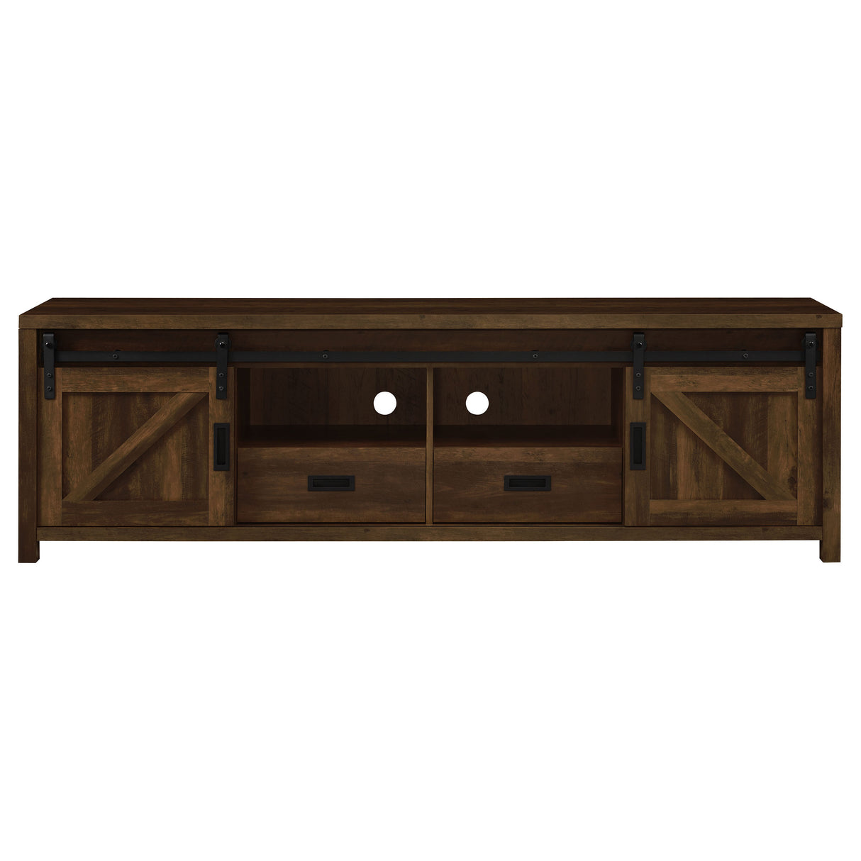 Madra 2-door Engineered Wood 79-inch TV Stand Dark Pine