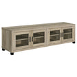 Furniture City Houma - Coaster - Sachin 4-door Engineered Wood 79-inch TV Stand Distressed Pine - 736283