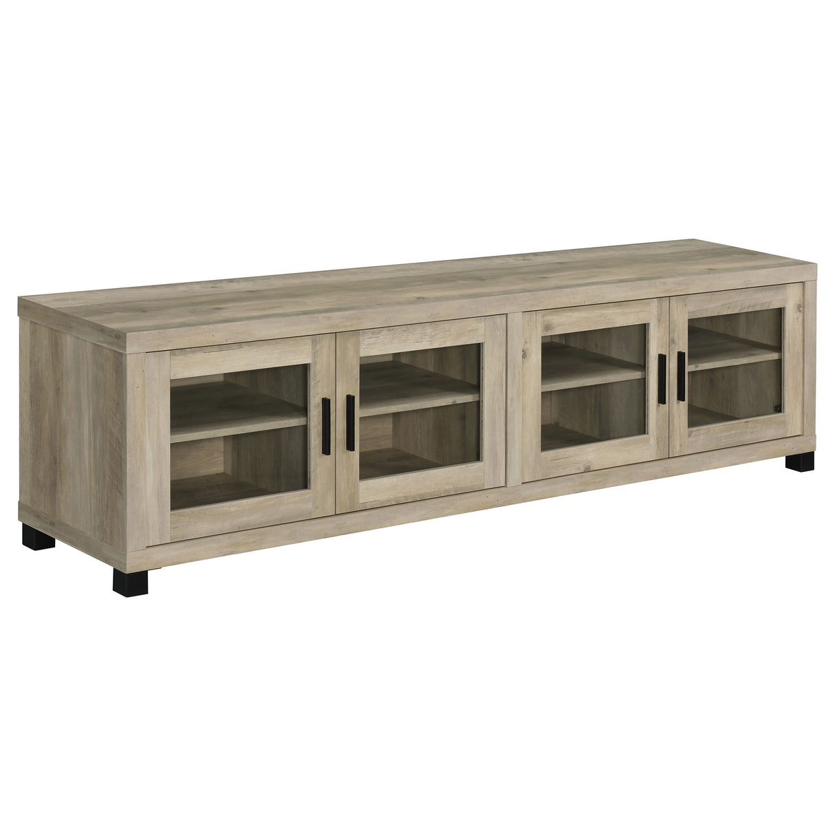 Furniture City Houma - Coaster - Sachin 4-door Engineered Wood 79-inch TV Stand Distressed Pine - 736283