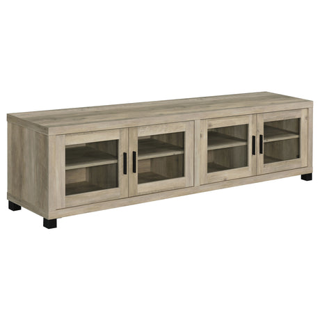 Furniture City Houma - Coaster - Sachin 4-door Engineered Wood 79-inch TV Stand Distressed Pine - 736283