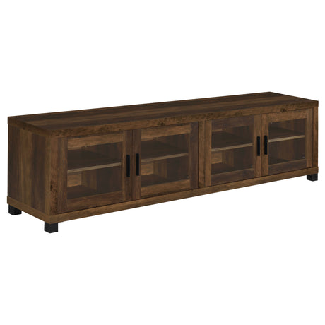 Furniture City Houma - Coaster - Sachin 4-door Engineered Wood 79-inch TV Stand Dark Pine - 736293