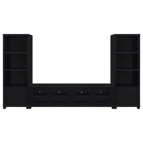 Jupiter 3-piece Entertainment Center 79-inch TV Stand Black