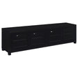 Furniture City Houma - Coaster - Jupiter 4-door Engineered Wood 79-inch TV Stand Black - 736303