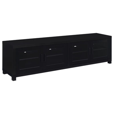 Furniture City Houma - Coaster - Jupiter 4-door Engineered Wood 79-inch TV Stand Black - 736303