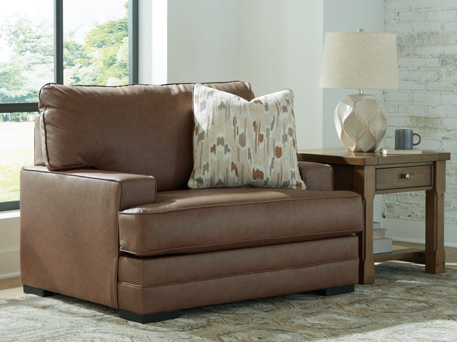 Furniture City Houma - Ashley Furniture - VillaCourt Oversized Chair - Chair and a Half / Caramel - 7490923