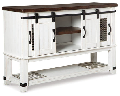 Valebeck - Dining Room Server - White / Brown
