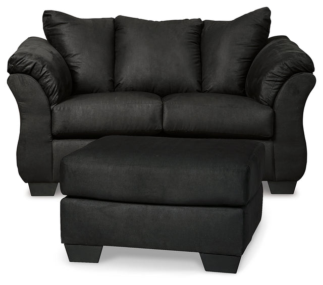 Furniture City Houma - Ashley Furniture - Darcy Loveseat and Ottoman - Loveseat and Ottoman - 75008U6