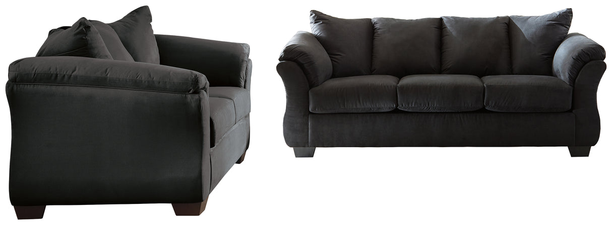 Furniture City Houma - Ashley Furniture - Darcy Sofa and Loveseat - Sofa and Loveseat / Black - 75008U1