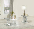 Furniture City Houma - Coaster - Breena 2-piece Mirrored Coffee and End Table Set Silver - 753278-S2