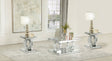 Furniture City Houma - Coaster - Breena 3-piece Mirrored Coffee and End Table Set Silver - 753278-S3
