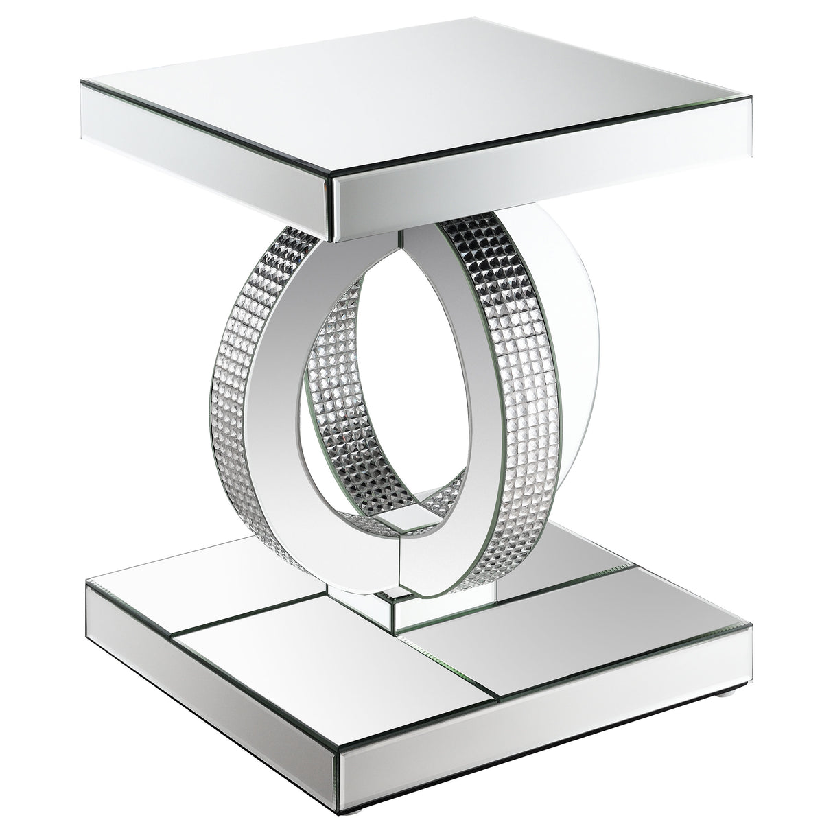 Breena 3-piece Mirrored Coffee and End Table Set Silver