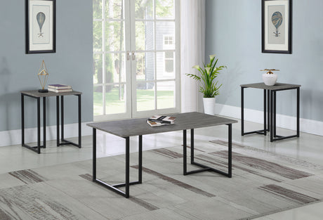 Furniture City Houma - Coaster - Nyla 3-piece Engineered Wood Coffee Table Set Weathered Grey - 753390