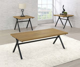 Furniture City Houma - Coaster - Colmar 3-piece Engineered Wood Coffee Table Set Golden Oak - 753424