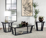Furniture City Houma - Coaster - Aminta 3-piece Coffee and End Table Set Black - 753434