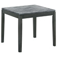 Furniture City Houma - Coaster - Mozzi Square Faux Marble Side End Table Grey and Black - 753517