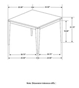 Mozzi Square Faux Marble Side End Table Grey and Black