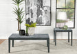 Furniture City Houma - Coaster - Mozzi 2-piece Coffee and End Table Set Grey Faux Marble - 753518-S2