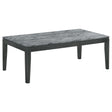 Furniture City Houma - Coaster - Mozzi Rectangular Faux Marble Coffee Table Grey and Black - 753518