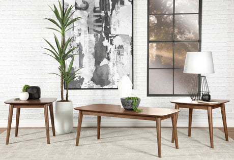 Furniture City Houma - Coaster - Radley 3-piece Rectangular Coffee Table Set Natural Walnut - 753524