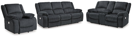 Furniture City Houma - Ashley Furniture - Draycoll Power Reclining Sofa, Loveseat and Recliner - Power Reclining Sofa, Loveseat and Recliner - 76504U5