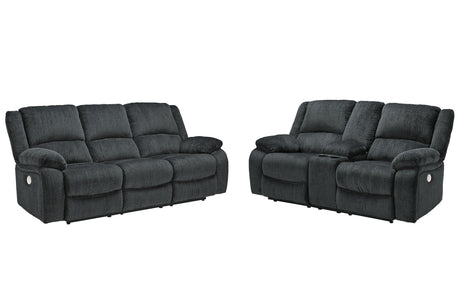 Furniture City Houma - Ashley Furniture - Draycoll Power Reclining Sofa and Loveseat - Power Reclining Sofa and Loveseat - 76504U2