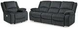 Furniture City Houma - Ashley Furniture - Draycoll Reclining Sofa and Power Recliner - Reclining Sofa and Power Recliner - 76504U9