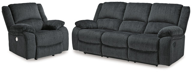 Furniture City Houma - Ashley Furniture - Draycoll Reclining Sofa and Power Recliner - Reclining Sofa and Power Recliner - 76504U9