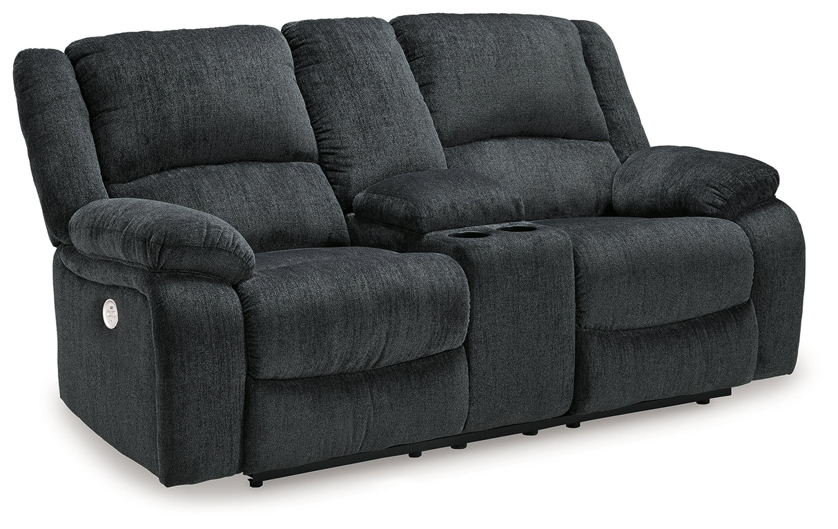 Draycoll Power Reclining Sofa and Loveseat