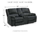 Draycoll Reclining Loveseat with Console