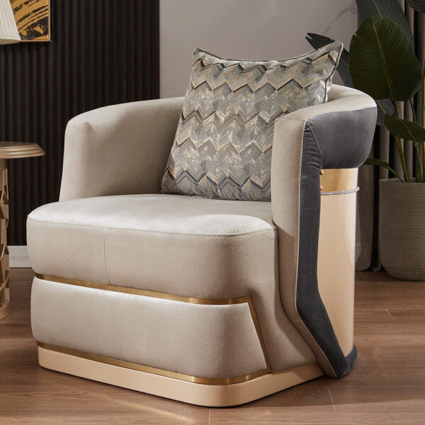 HD-9008 - Chair - Light Gray / Dark Gray