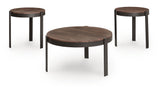 Horizon Hills - Occasional Table Set (Set of 3) - Brown / Black