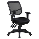 Furniture City Houma - Coaster - Rollo Upholstered Adjustable Ergonomic Office Chair Black - 800019
