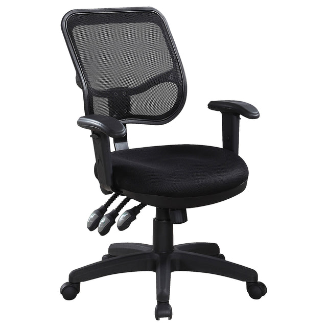 Furniture City Houma - Coaster - Rollo Upholstered Adjustable Ergonomic Office Chair Black - 800019