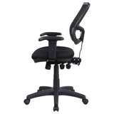 Rollo Upholstered Adjustable Ergonomic Office Chair Black