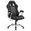 Furniture City Houma - Coaster - Roger Upholstered Adjustable Home Office Desk Chair Black - 800046