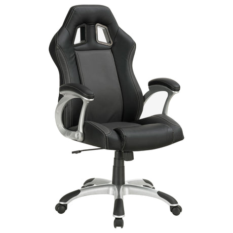 Furniture City Houma - Coaster - Roger Upholstered Adjustable Home Office Desk Chair Black - 800046